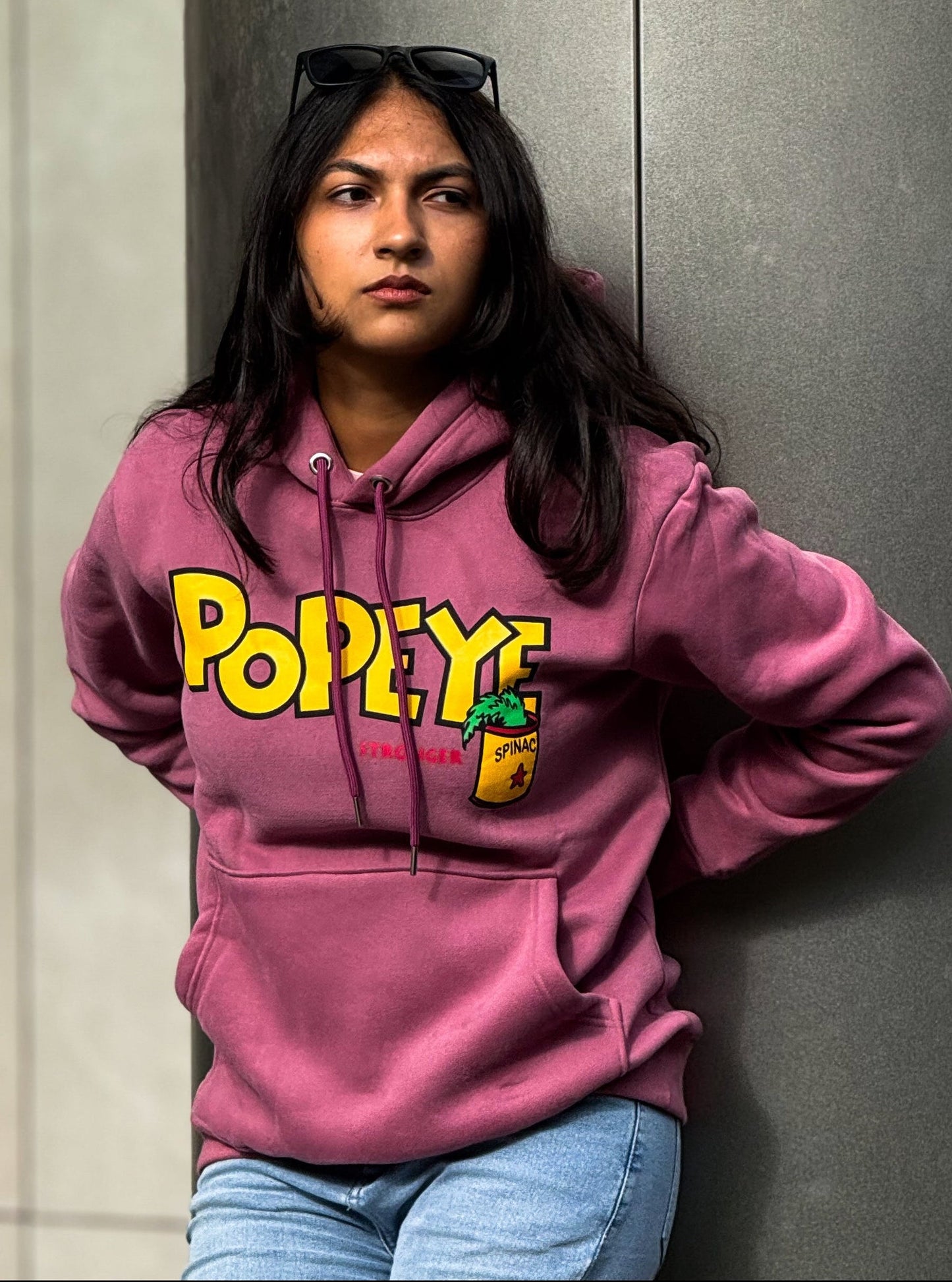Pink Popeye hoodie