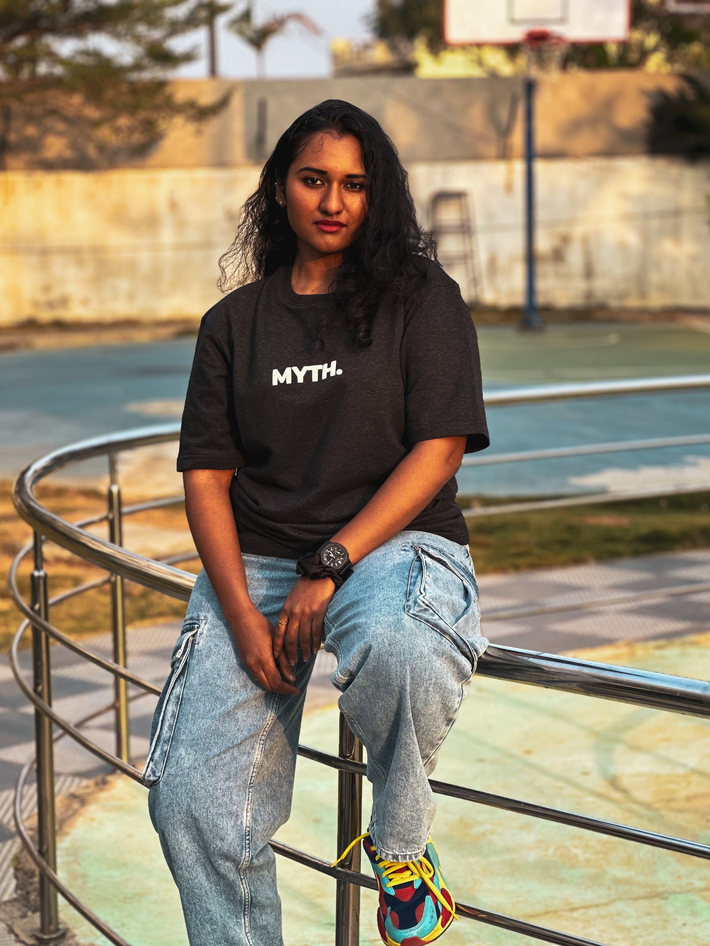 Cold Play – Oversized T-Shirt (Charcoal Grey)