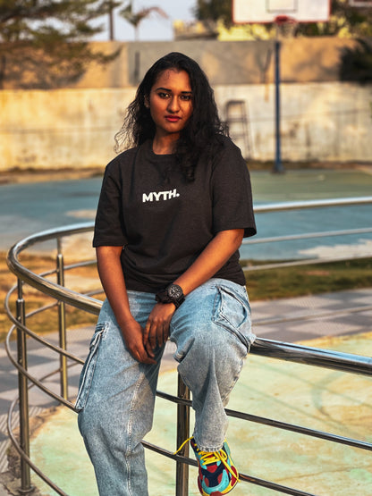 Cold Play – Oversized T-Shirt (Charcoal Grey)