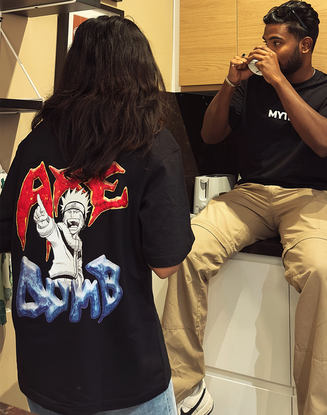 Are you Dumb TeeAre You Dumb? – Naruto Edition Oversized T-Shirt (Black)